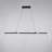 Buela 1L LED Matte Black Contemporary Linear Chandelier Island Pendant Light Fixture