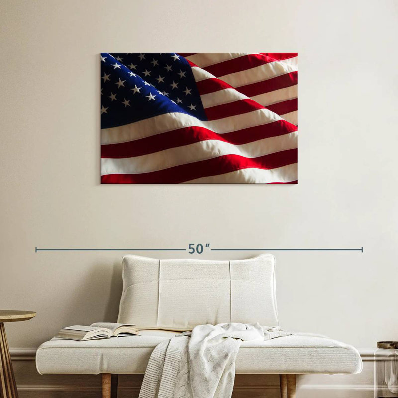 Borges Rippled American Flag, 24" H x 36" W