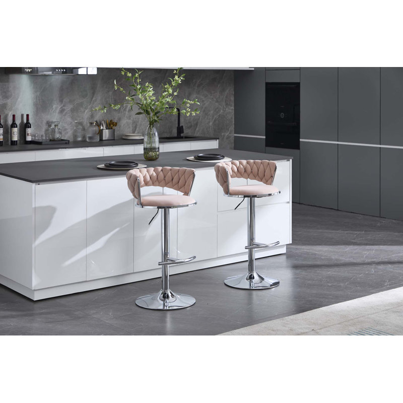 Ensemble de 2 tabourets de bar, Beige