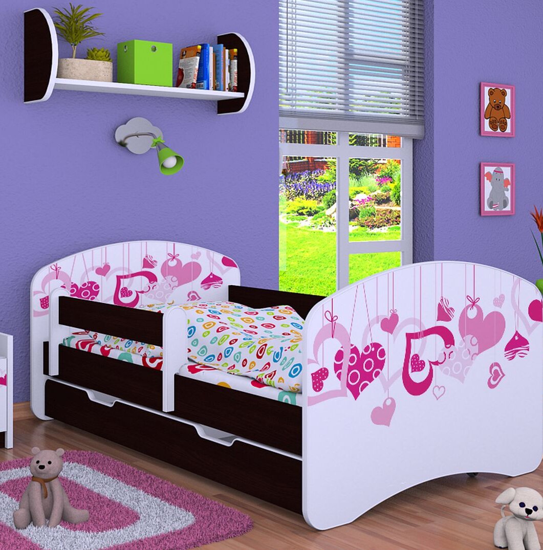 Kinderbett Maresca mit Schublade, 80 x 160 cm