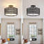 Plafonnier octogonal 12,6 po, plafonnier rotin 3 lumières, plafonnier encastré Boho pour salon, chambre à coucher, salle à manger, îlot de cuisine, couloir, vestibule-44867539