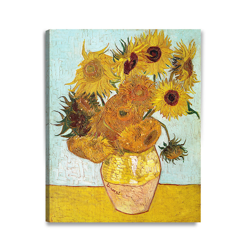 Douze tournesols, reproduction d'art de Vincent Van Gogh. Estampe numérique sur toile, estampe numérique, Toile tendue
