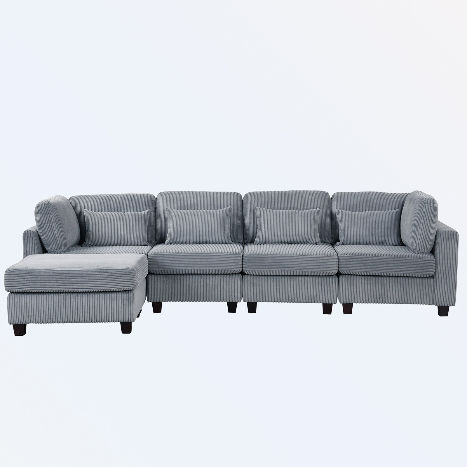 Latitude Run® Artra 5 - Piece Corduroy Sectional | Wayfair