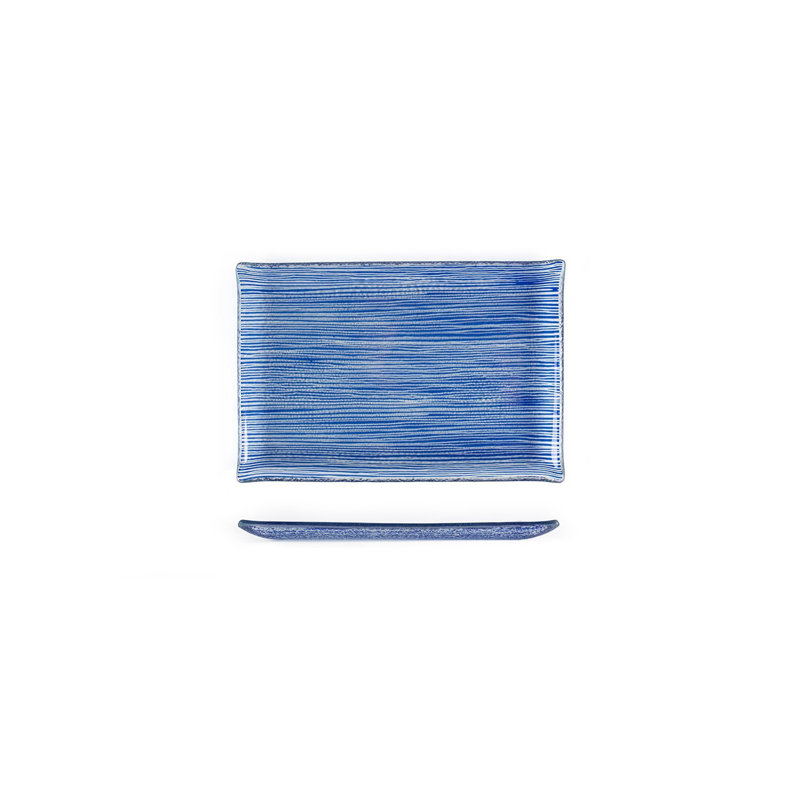Service de table en verre rectangulaire 8,5 po x 5,75 po (ensemble de 2), Marine