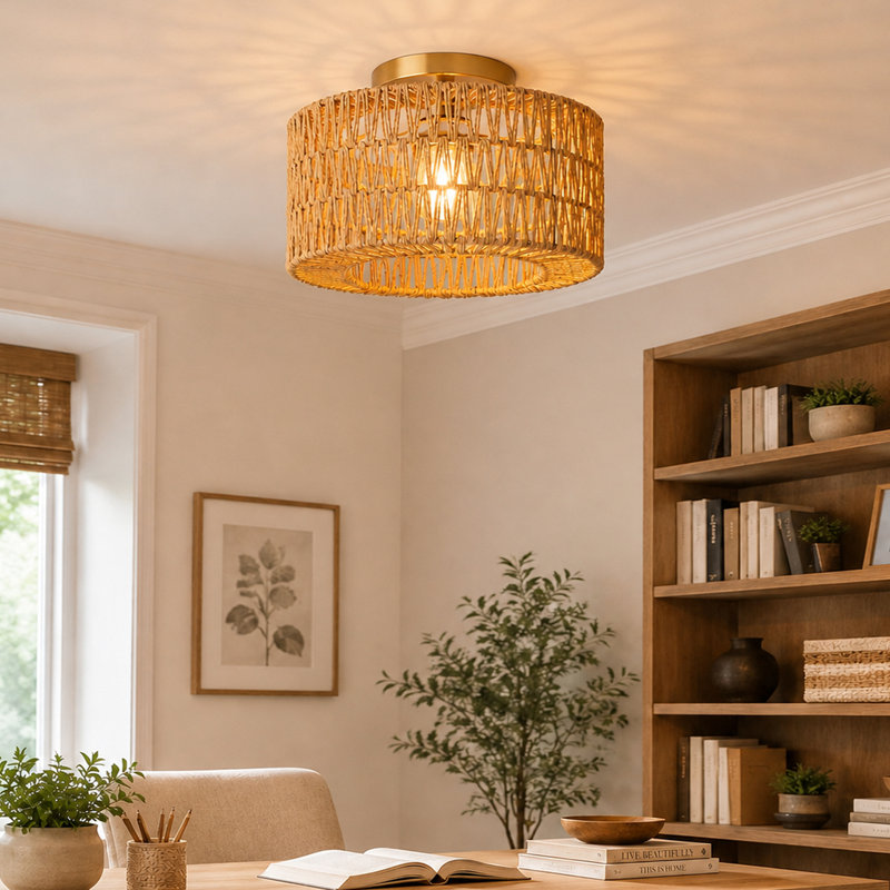 17 cm H Cylinder Lamp Shade in Yellow