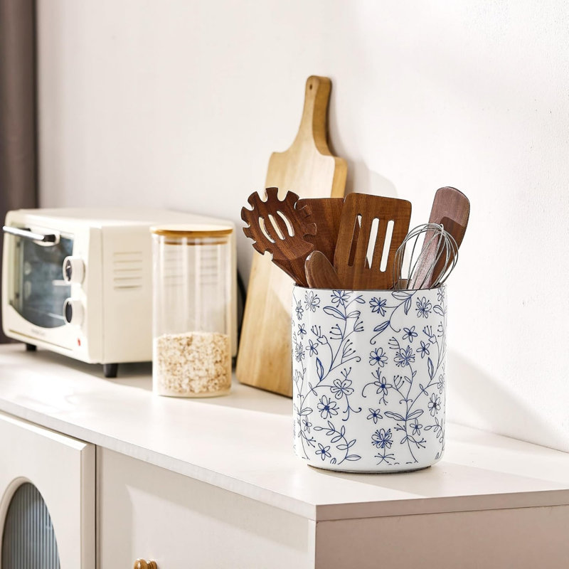 Ceramic / Porcelain Round Utensil Crock