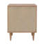 48cm W Solid + Manufactured Wood Bedside Table