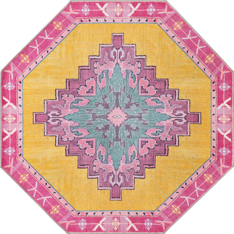 Oppie Oriental Indoor Rug, Octagon 5' x 5'