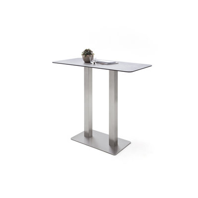 Michaella Glass Top Metal Base Dining Table