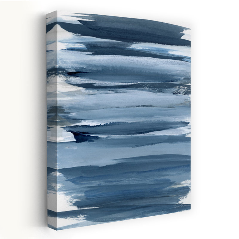 Art contemporain contemporain abstrait côtier moderne, H 24 po x l 16 po