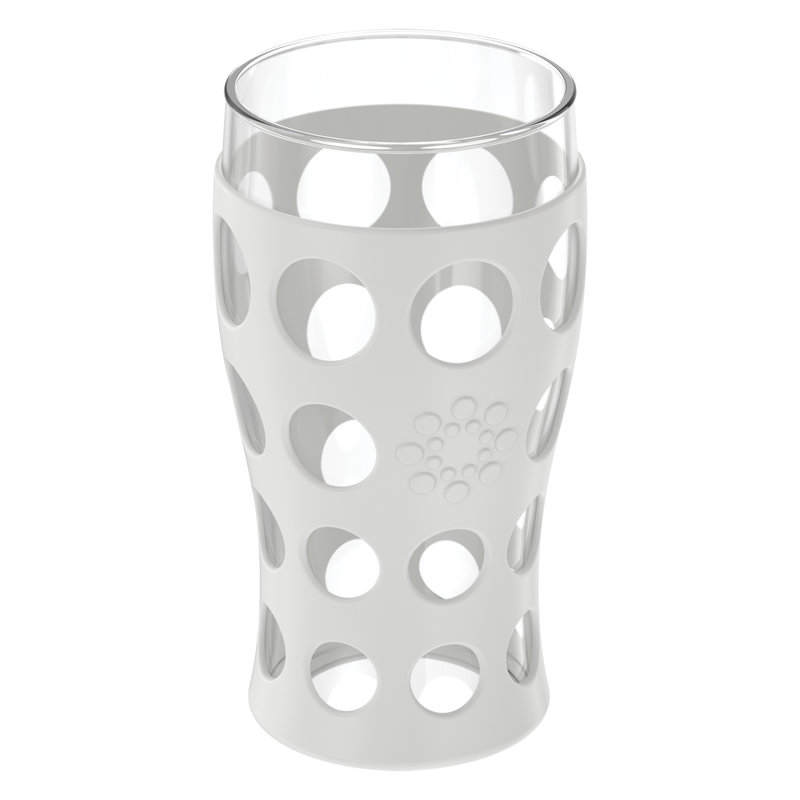 20oz. Drinking Glass Set, Purple/Blue/White