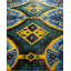 Tapis unique bleu / jaune / vert 8 pi x 9 pi 10 po Overyed