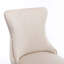 Chaise de salle à manger rembourrée à oreilles avec surpiqûres, garniture cloutée et pieds en bois massif, ensemble de 2, pour des sièges élégants et confortables-902930365-902930338