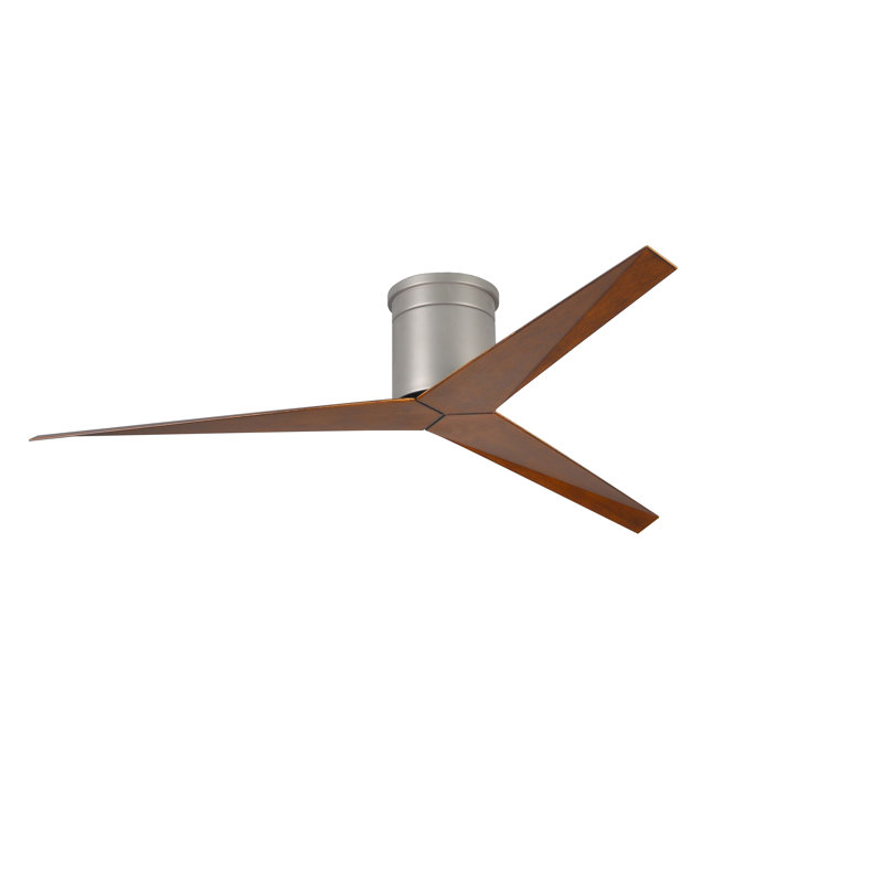 Eliza Ceiling Fan, Brushed Nickel, Walnut Tone