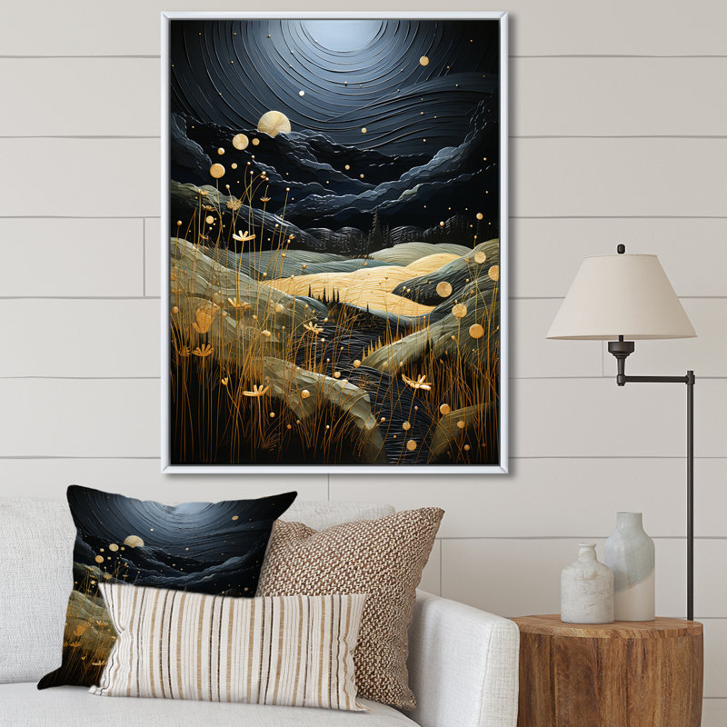 Knestaut Green Storms Dark Drama II, reproduction d'art sur toile, Cadre flottant blanc, H 32 po x l 16 po x P 1 po