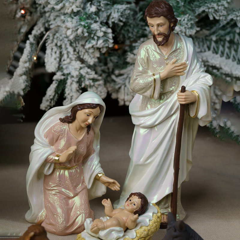 Crèche de Noël en résine 12 po, 12 pouces