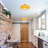 Mid-century Modern Beige Semi Flush Mount Ceiling Light-12300148