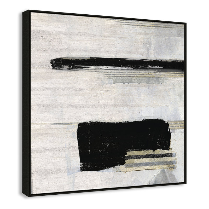 «La Bande II» par Sally Swatland, Cadre flottant espresso, H 46,5 po x l 46,5 po