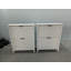 Armoire à chaussures rétro blanc avec 2 tiroirs rabattables, design Mid-Century rétro pour les couloirs et les vestibules