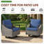 Ensemble de chaises avec accoudoirs modernes en fer toutes saisons avec table d'appoint-1998444135