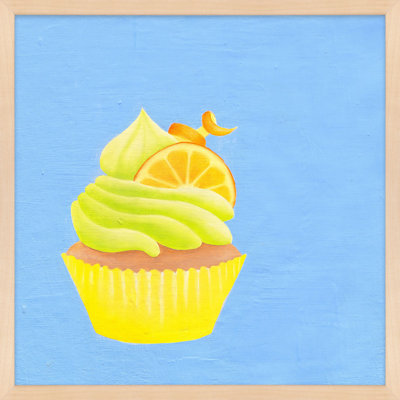 Orange Sunrise Cupcake Print by Katy Montica