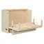 Lit escamotable double avec grands tiroirs, solution de couchage compacte et élégante pour les petits appartements-318290120-318290121