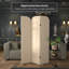 6 Ft. Classic Arch Velvet Room Divider Blue 3 Panel-327438964