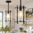 1-Light Modern Dimmable Cylinder Pendant Light with Hand-Blown Clear Glass