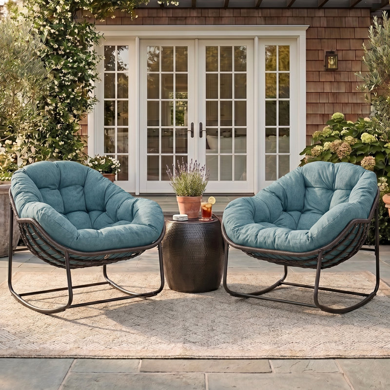 Cini Wicker Outdoor Chair, Sage, Black