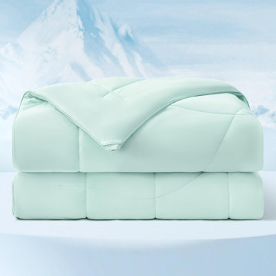 Bedsure Twin-XL Dual-Sided Cooling Comforter – Pure White, Lightweight & Breathable for Summer