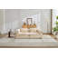 Canapé à compression, canapé-lit convertible au sol avec structure de forme fixe, canapé modulaire sans os sans causeuse, sans assemblage requis, tissu chenille, pour la chambre à coucher du salon-1151114315