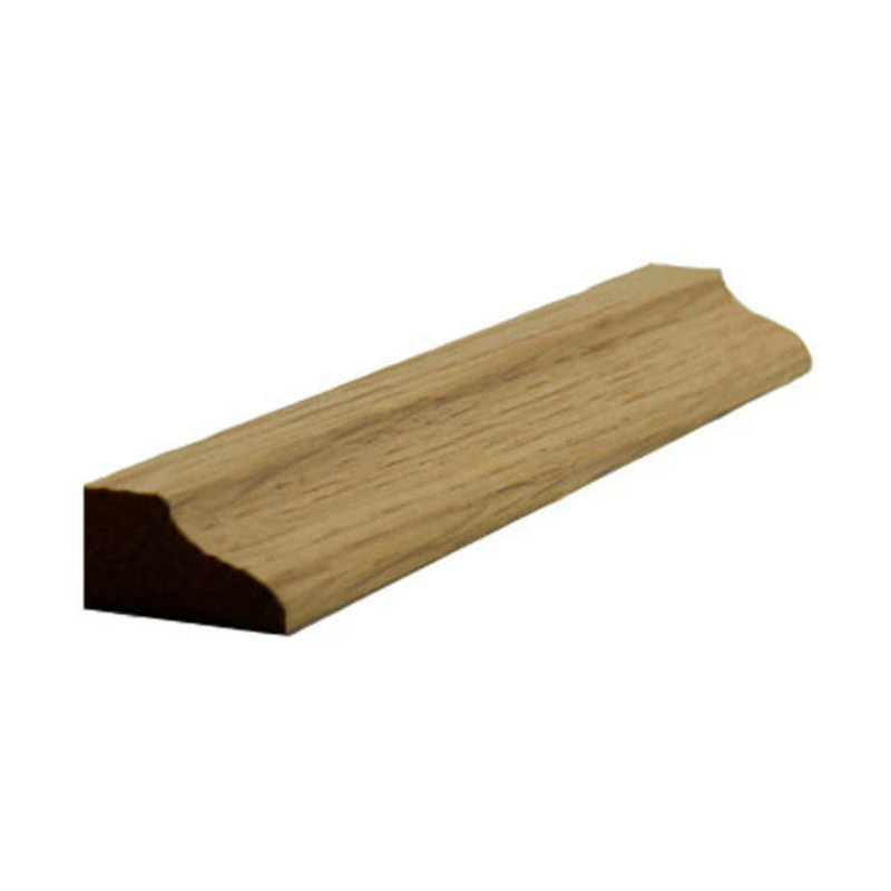 Moulure de panneau de bordure EWPM39 3/4 po de large x 7/16 po. Sans finition, L 0,75 po x H 0,4375 po x P 94 po, Chêne rouge