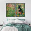 Gustav Klimt, chat noir dans un champ de fleurs sauvages, art moderne boho moderne-102833230-102833232