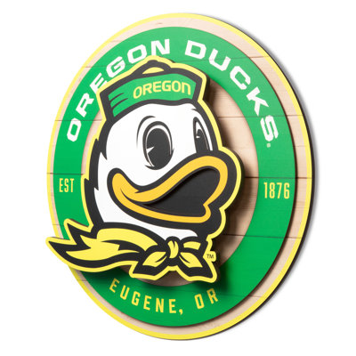 NCAA Oregon Ducks 3DX Circle Wall Art