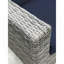 Fauteuil club en osier Sunbrella Gris