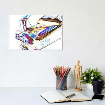 1964 Corvette Stingray, Abstracted 1 Piece Wrapped Canvas Wall Art