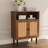 Boho Accent Cabinet With Double Doors, Small Freestanding Sideboard For Hallway, Laundry Room,Kitchen, Dining Room, Entryway(Walnut)