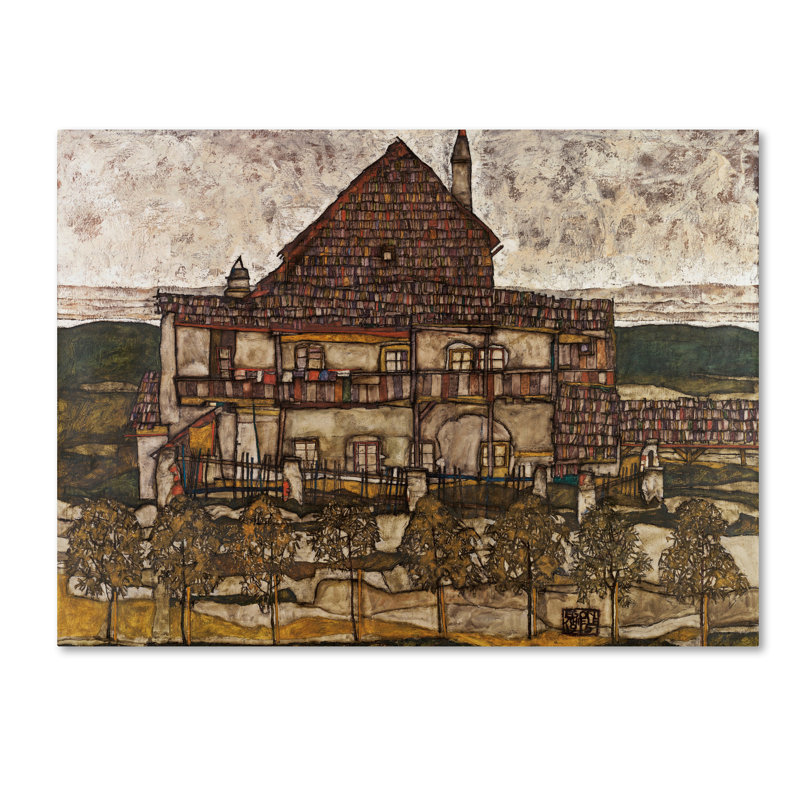 «House With Shingle toit», reproduction sur toile tendue, H 18 po x l 24 po