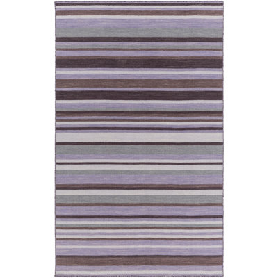 Tapis mauve / vert en laine tissé à la main Dixon
