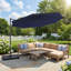 Parasol de patio en porte-à-faux décalé de 10 pi, mécanisme de rotation lisse à 360 ° et évent supérieur respirant, auvent imperméable UV50 + résistant à la décoloration et cadre antirouille-1659739042