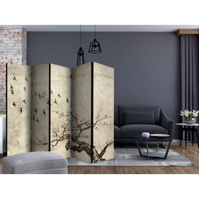 Chamberlain 225cm W x 172cm H 5 - Panel Folding Room Divider