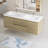 60" Floating Bathroom Vanity Modern Wall-Mounted Double Vanity with Integrated Resin Top and 2 Basins,  2 Cabinets, 2 Soft Close Drawers, Full Assembly-1623666462-1623666456