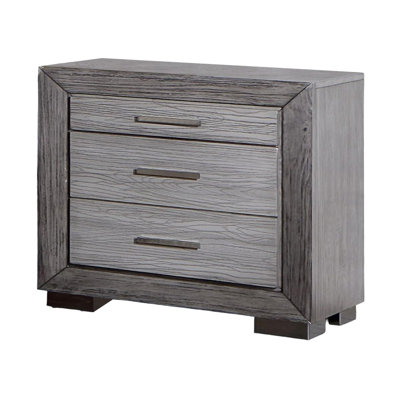 Nightstand W/ USB, Gray