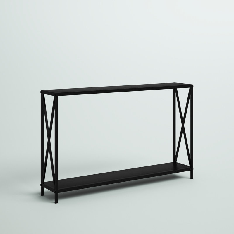Germantown Console Table, 29" H X 43.3" W X 9" D, Black