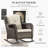 Outdoor Pe Wicker Rocking Chair - All-Weather Patio Furniture With Alloy Steel Frame & Thick Removable Cushion-325620334
