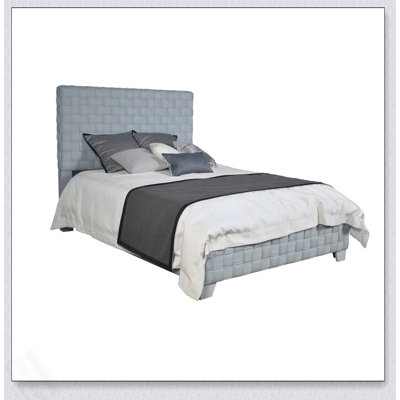 Mobilier de chambre contemporain tapissier bleu sarcelle clair audacieux Chenille