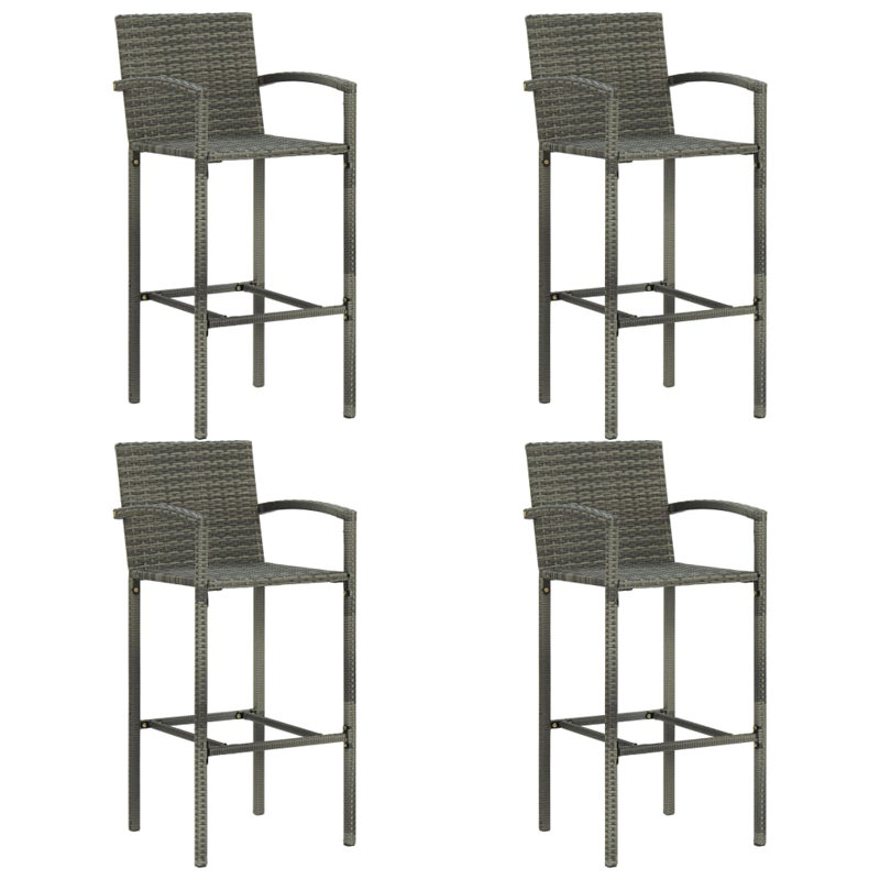 Besty 4 Seat Bar Height Dining Set, Grey