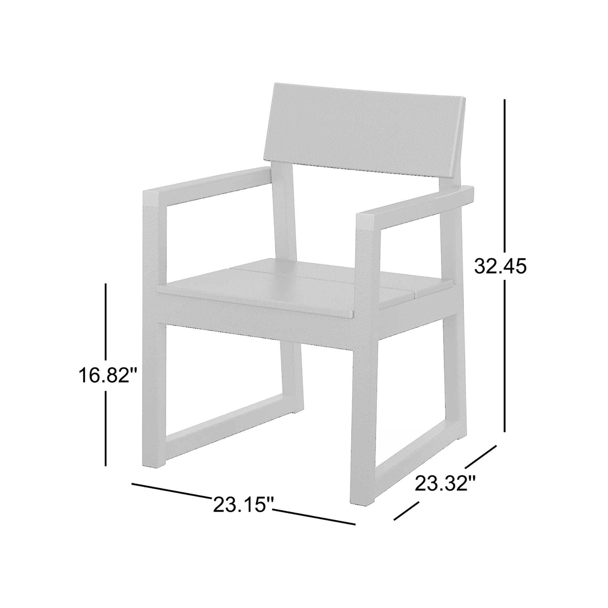 EDGE Dining Arm Chair, Mahogany