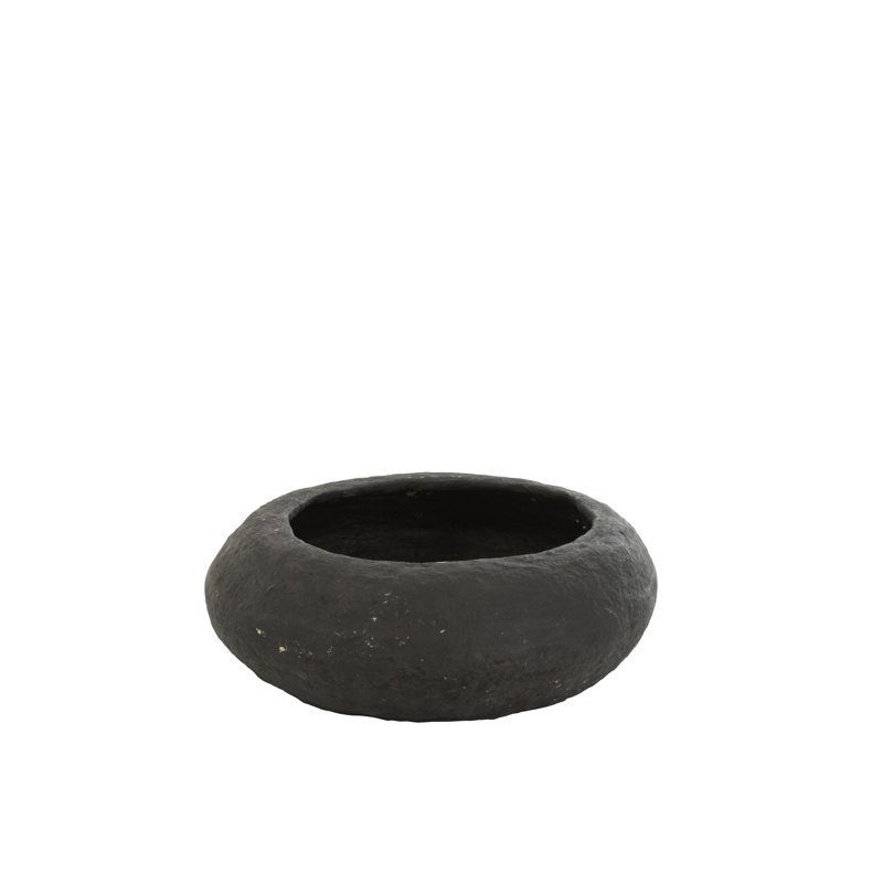 Piper Decorative Bowl 1, 15cm H x 42cm W x 42cm D, Black