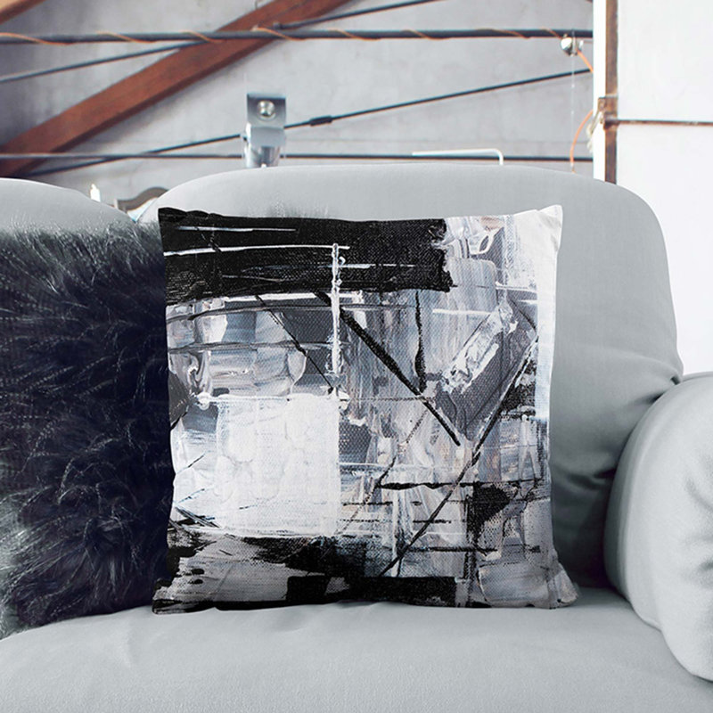 Abstract Square Cushion, Stone, 40 x 40 cm
